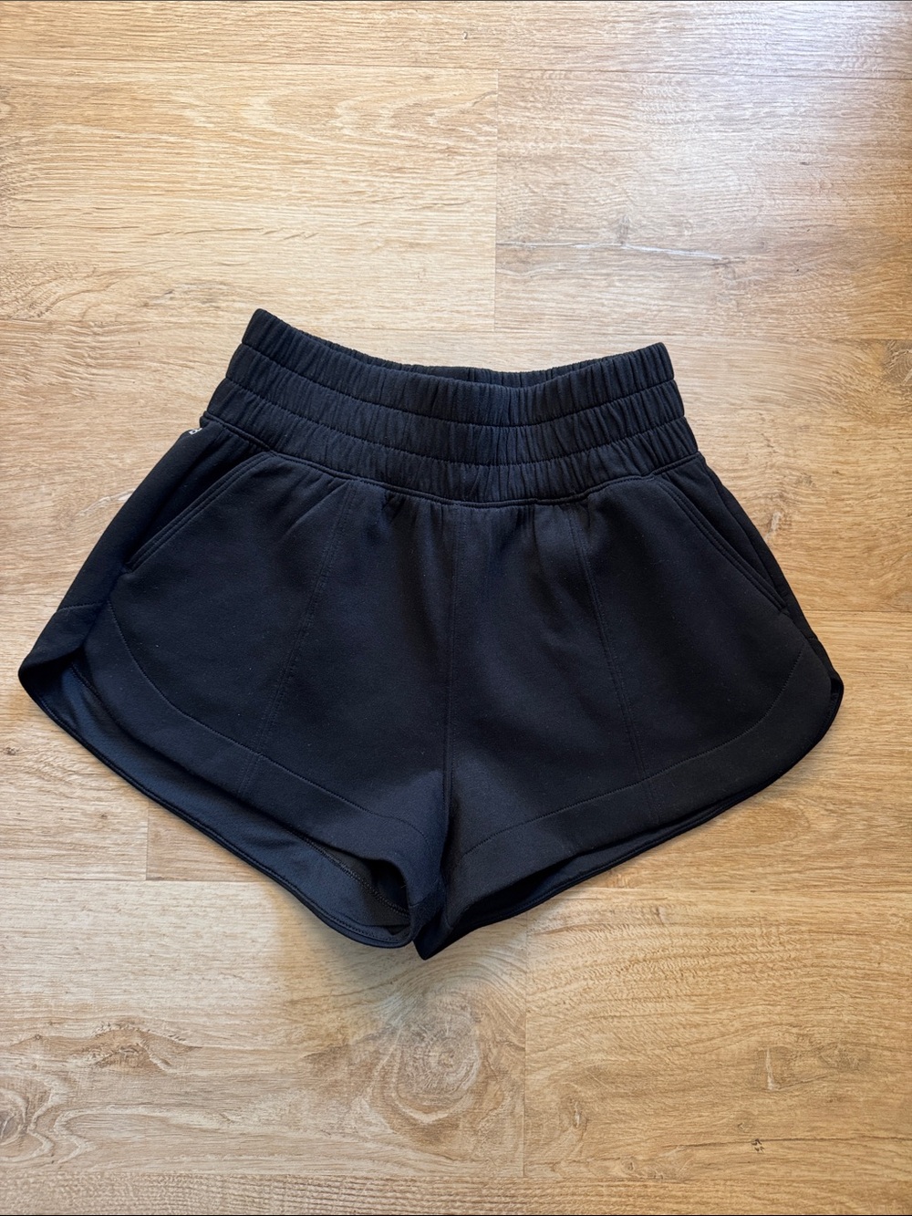 Black Women's High-Rise Active Shorts